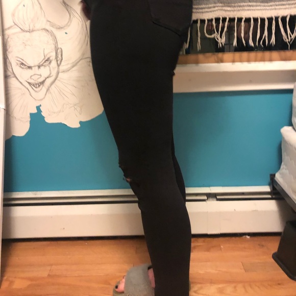 Black ripped jeggings - Picture 3 of 3